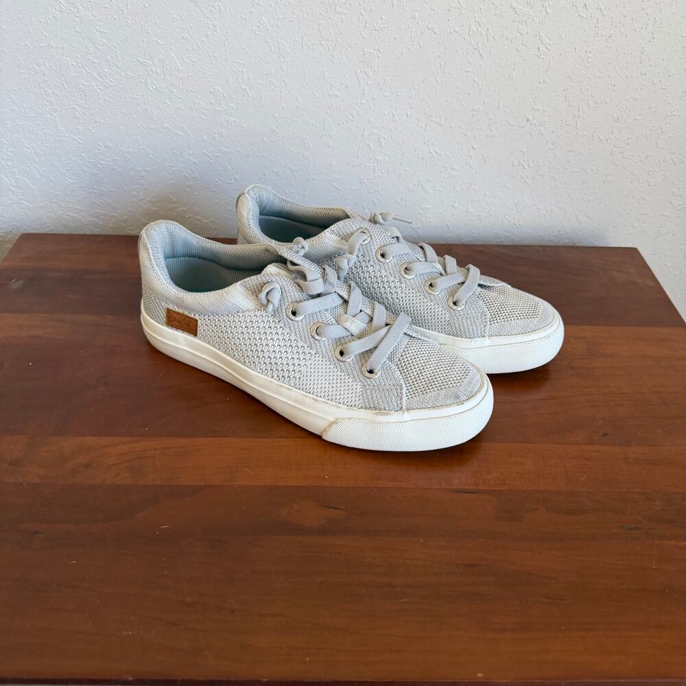 Blowfish Malibu Poppy Knit Gray Slip On Sneakers Womens 6 Casual Everyday